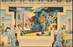 Mural of Jesse James, Missouri State Capitol Postcard