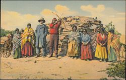 Navajo Indians at Home, Traditional Life and Culture Postcard