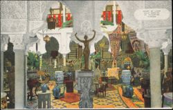 Court of Lions, Villa Zorayda, St. Augustine, Florida Postcard