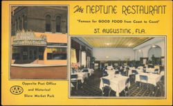 The Neptune Restaurant, St. Augustine, Florida Postcard
