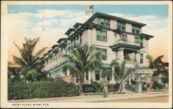 Hotel Plaza, Miami, Florida Postcard