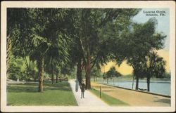 Lucerne Circle, Orlando, Florida Postcard