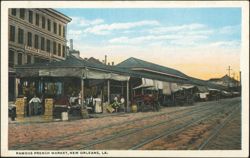 Famous French Market, New Orleans, LA Postcard