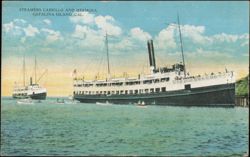 Steamers Cabrillo and Hermosa, Catalina Island, California Postcard