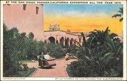 La Canada de las Palmas and Electriquette, 1915 Exposition Postcard