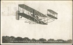 Orville Wright Flying Machine, St. Louis Centennial Week Postcard