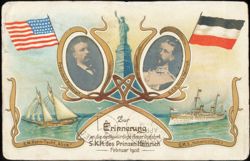Prince Heinrich of Prussia and President Theodore Roosevelt Postcard