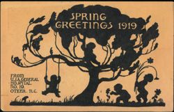 Spring Greetings 1919, U.S.A. General Hospital No. 19 Postcard