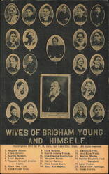 Wives of Brigham Young and Himself, 1903 Postcard