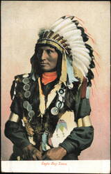 Eagle Boy Sioux Native American Portrait Postcard