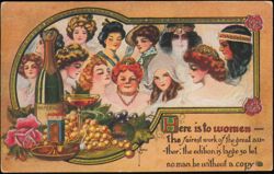 Here is to Women - The Fairest Work of the Great Author Postcard