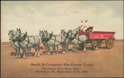 Swift & Company Six-Horse Team, Kankakee Inter-State Fair Postcard