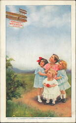 Humphreys Witch Hazel Oil Advertising with Children Postcard