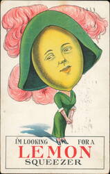 I'm Looking for a Lemon Squeezer Humorous Illustration Postcard