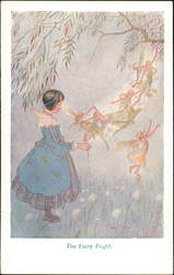 The Fairy Flight Illustration by Hilda T. Miller Postcard