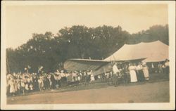 Early Airplane at the Cairoville Picnic Postcard