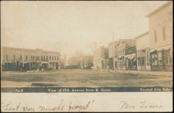 View of 17th Avenue from H. Street, Central City, Nebraska Postcard