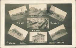 Scobey Montana Multi-View Collage, 1913 Postcard