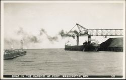 Boat in the Harbor at Port Washington, Wisconsin Postcard