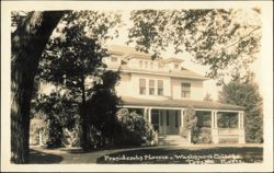 President's Home, Washburn College Postcard