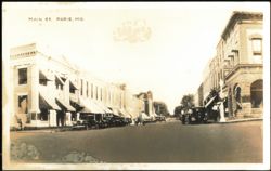 Main Street Scene with Dr. Wilson Dentist Office Postcard