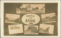Greetings from Adair, Iowa Collage Postcard