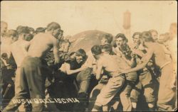 Push Ball Game at Iowa State College 1914 Postcard