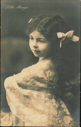 Little Marga Portrait with Lace Shawl Postcard