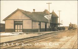 D and R G Depot, Moffat, Colorado Postcard