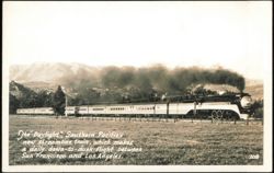 Southern Pacific Daylight Streamline Train San Francisco / Los Angeles Postcard