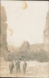 Three Men with Horse and Carriage Near Taos, New Mexico Postcard