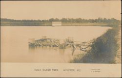 Rock Island Park, Windsor, Missouri Postcard