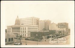 Tenth and Kansas Avenues, Topeka, Kansas Postcard