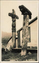 Chief Shakes Totems, Wrangell, Alaska Postcard