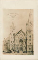 New Catholic Church at Ryan, Iowa, Rev. J.M. Molloy Rector Postcard