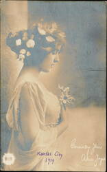 Alice Joyce Portrait, Kansas City 1919 Postcard