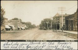 Main Street Looking East, Genoa, Nebraska Postcard