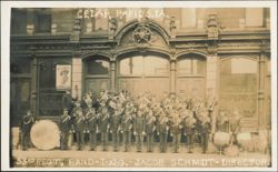 53rd Regiment Band, Iowa National Guard, Jacob Schmidt Postcard