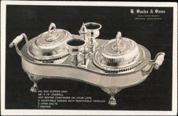 H. Sacks & Sons No. 602 Supper Dish Silverware Postcard