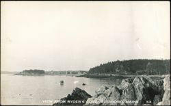 View from Ryder's Cove, Islesboro, Maine Postcard