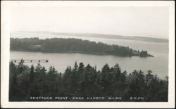 Shattuck Point, Dark Harbor, Maine Postcard