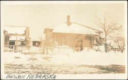 Snow-Covered House in Winter Postcard