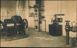 Power Plant Engine Room, Valley, Nebraska Postcard
