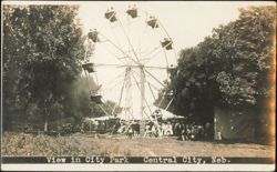 Ferris Wheel in City Park, Central City, Nebraska Postcard