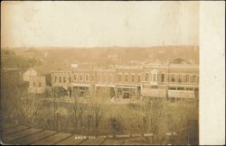 Bird's Eye View of Downtown Business District Postcard