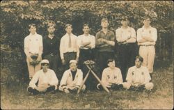 Baseball Team with SH Uniforms Postcard