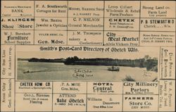 Smith's Directory of Chetek, Wisconsin with Lake View Postcard