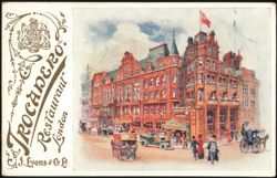 Trocadero Restaurant London, J. Lyons & Co. Illustration Postcard