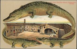 Court Yard, Fort Marion, St. Augustine, Florida Postcard