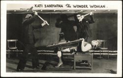 Kati Sandwina The Wonder Woman Strongwoman Performance Postcard